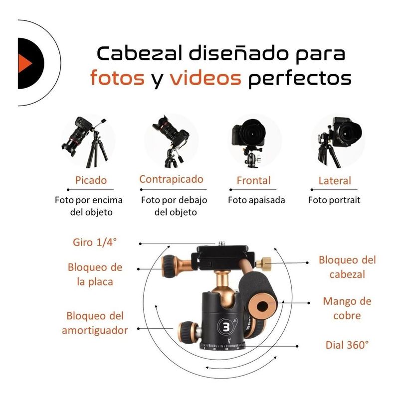 Tripode Camara Profesional Foto Video Max 1590mm + Monopod-1