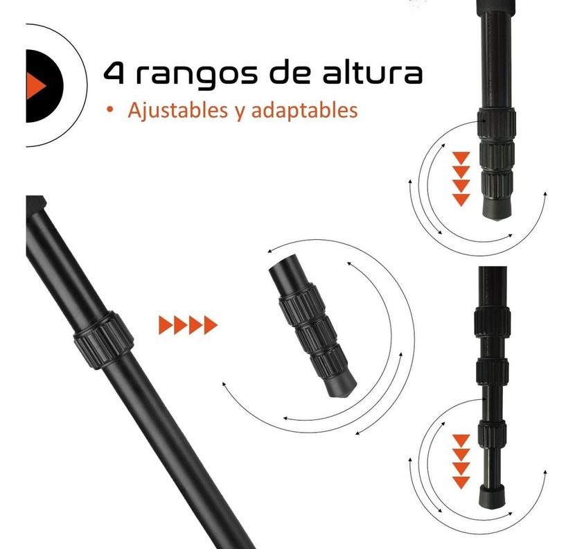 Tripode Camara Profesional Foto Video Max 1590mm + Monopod-3