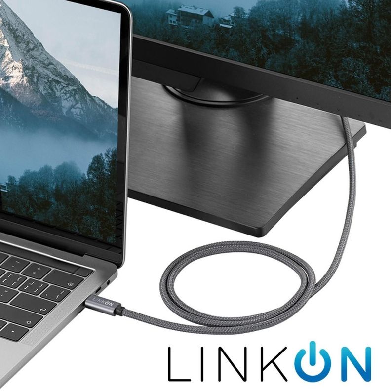 Cable Adaptador USB C a HDMI V2.1 4K 60Hz Trenzado Oro 2mt-8