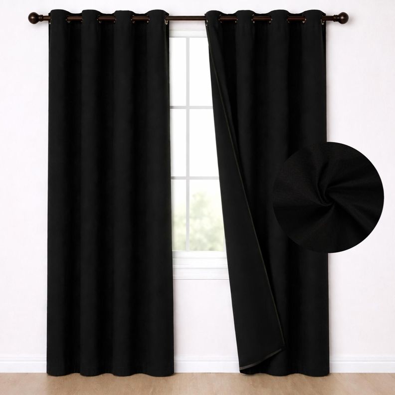 Cortina Blackout 100% Casatua Set 2 Paños 220x135cm Engomada CasaTua