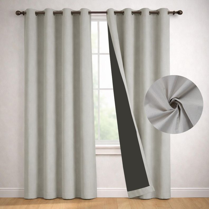 Cortina Blackout 100% Casatua Set 2 Panos 220x135cm Engomada