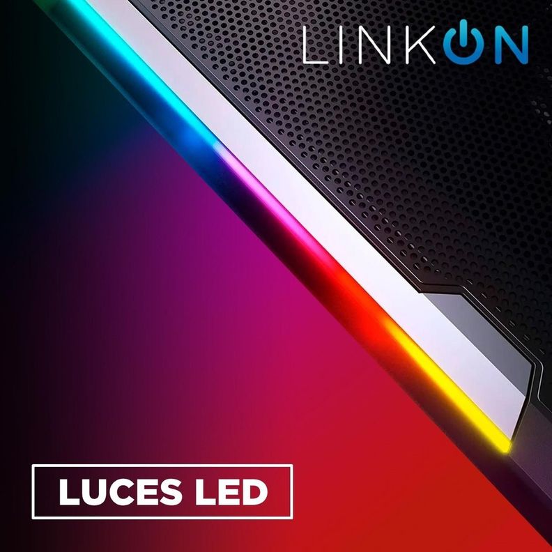 Base Ventilador Notebook Cooler 6 Ventiladores Lcd Luz RGB-5