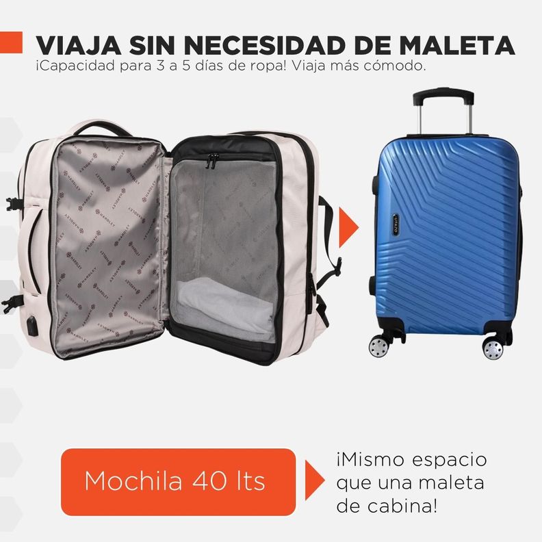 Mochila de Viaje Notebook Hardley 40L Balistica + USB-1