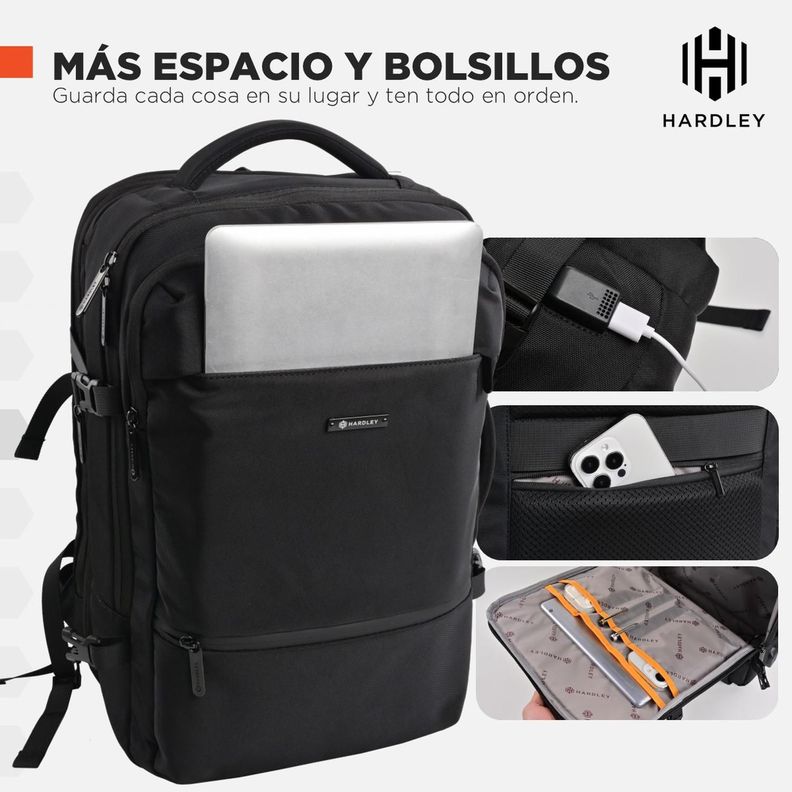 Mochila de Viaje Notebook Hardley 40L Balistica + USB-4