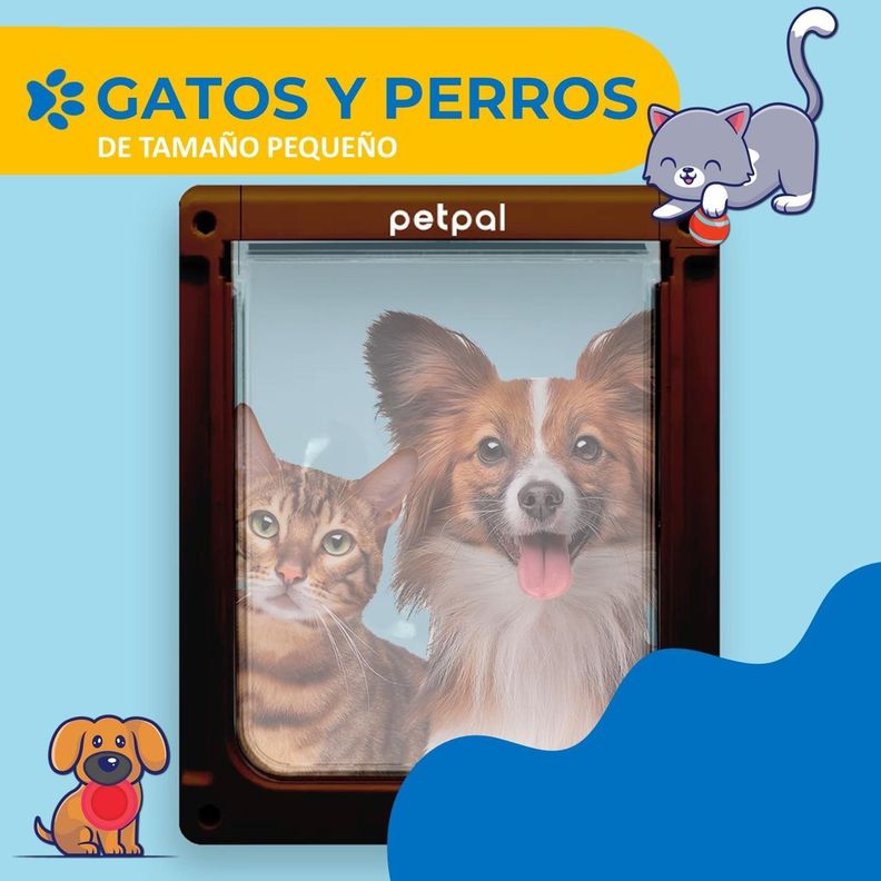 Puerta Abatible Para Perro Gato Mascota Petpal Porte Pequeño-1