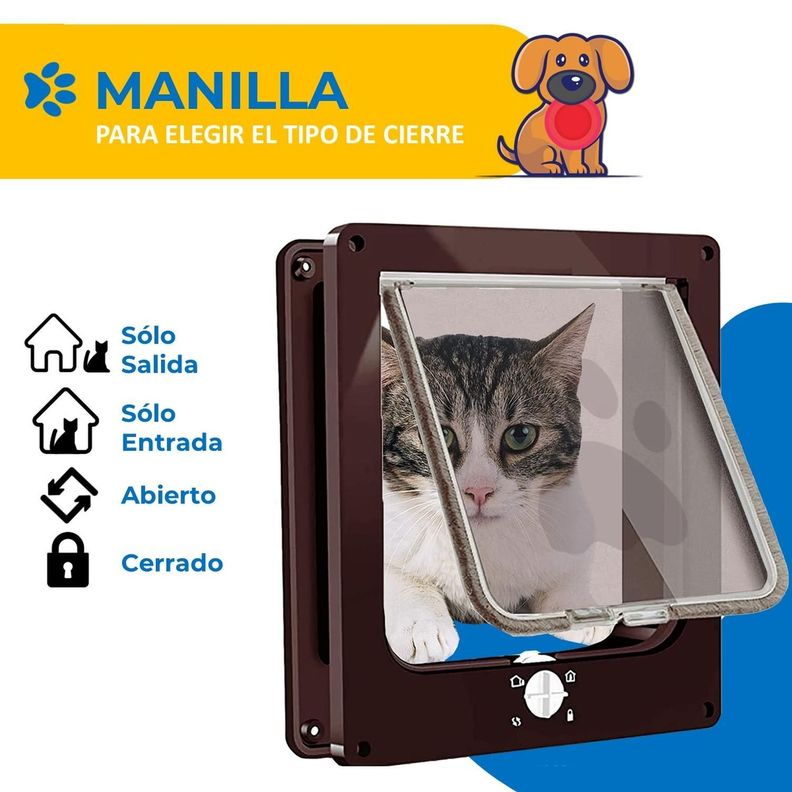 Puerta Abatible Para Perro Gato Mascota Petpal Porte Pequeño-3