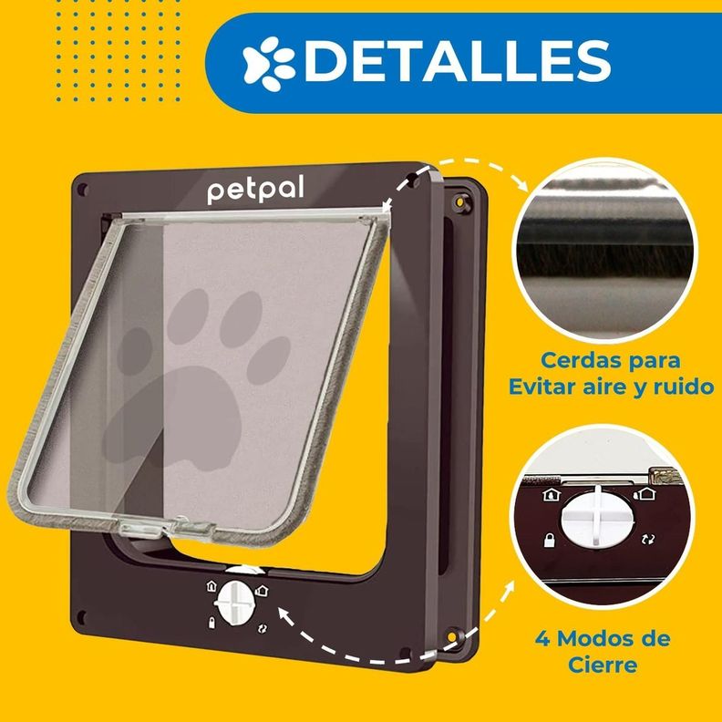 Puerta Abatible Para Perro Gato Mascota Petpal Porte Pequeño-2