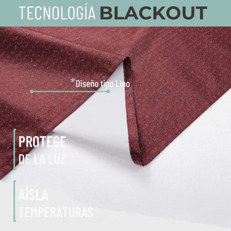 Cortina Blackout Engomada Termica x2 Casatua Tipo Lino-2