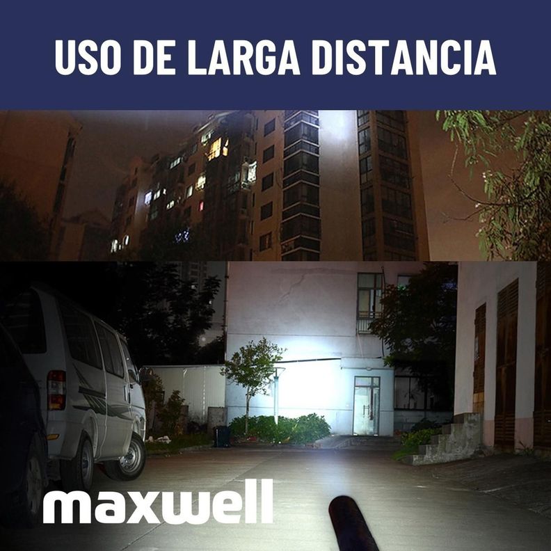 Linterna Led Tipo Bate Maxwell Potente Seguridad-3