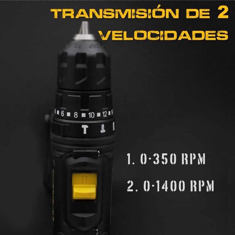 Taladro Percutor Inalambrico Brooklyn 12V Atornillador +1Bat-1