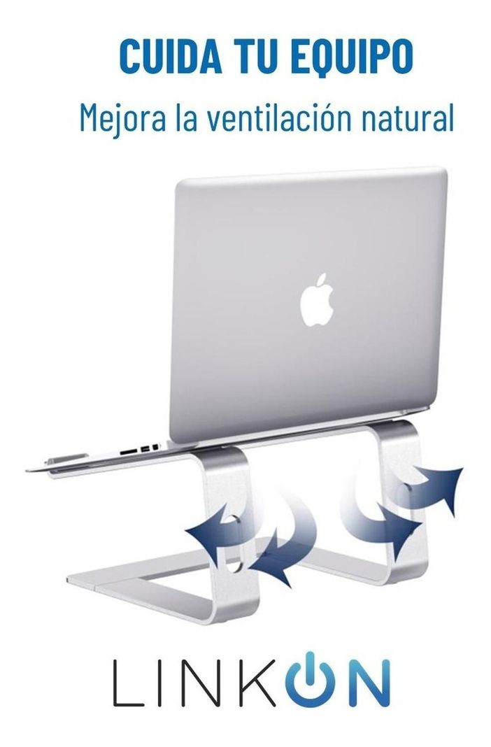 Soporte Notebook Base Aluminio Mac Macbook Notebook Linkon-3