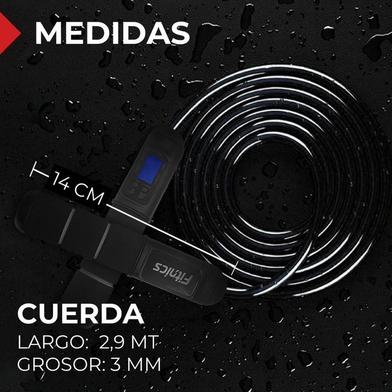 Cuerda Saltar con Contador Digital Fitnics Cardio Crossfit-6