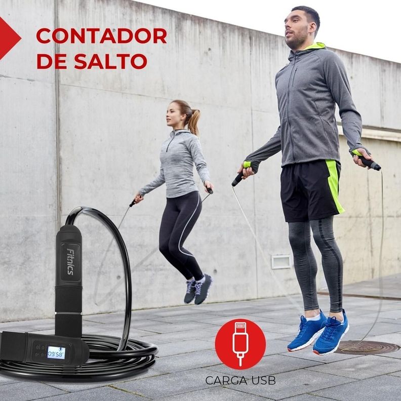 Cuerda Saltar con Contador Digital Fitnics Cardio Crossfit-1