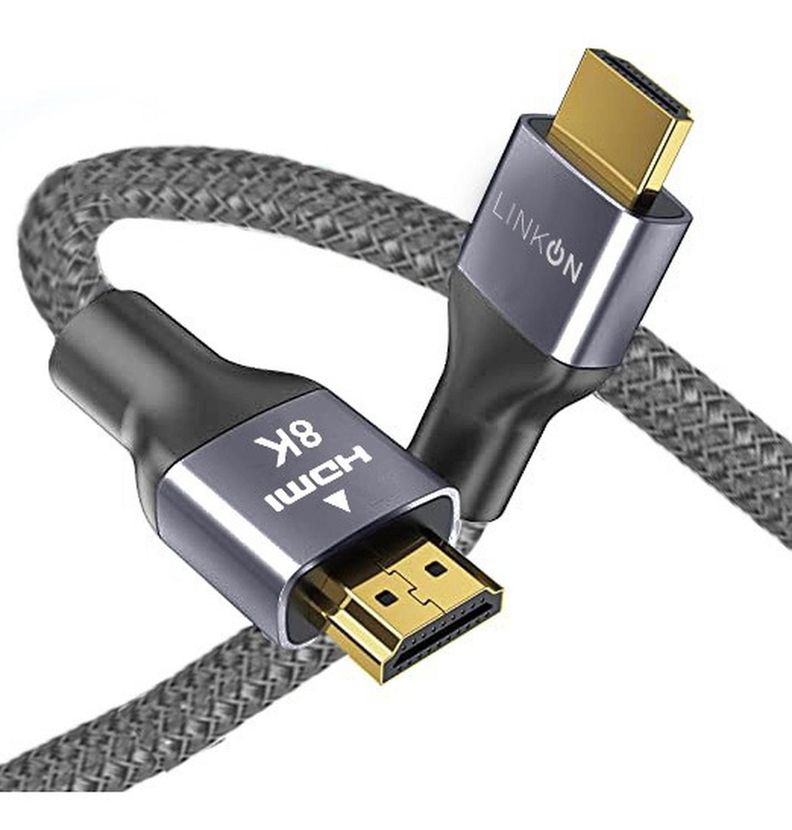 Cable Hdmi 8k @60hz, 4k@120hz 48gbps V2.1 Trenzado Oro 2mts-0