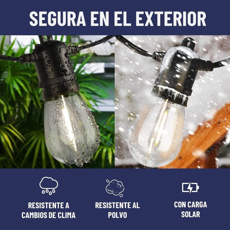 Guirnalda Luces Solar 7,5Mt Exterior Maxwell + 10 Ampolletas-4