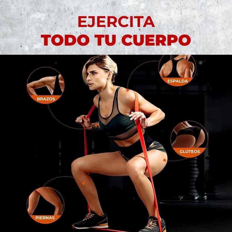 Bandas Elasticas Power Bands Resistencia Fitnics Set 4 Latex-2