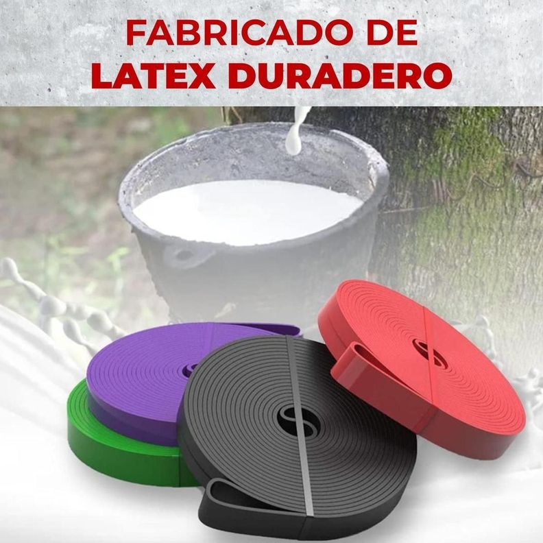 Bandas Elasticas Power Bands Resistencia Fitnics Set 4 Latex-6