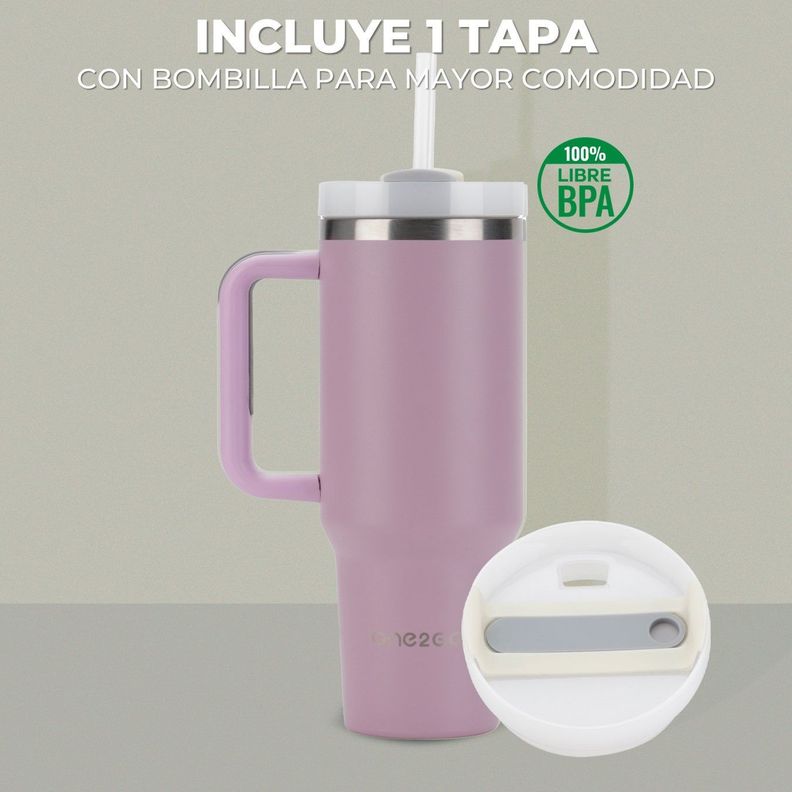 BOTELLA TERMICA VASO MUG TUMBLER ONE2GO 1,2L INOX-3