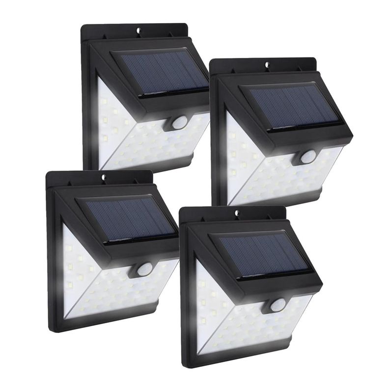 Foco Reflector Solar Maxwell Led Exterior Pared Luz Fria-0