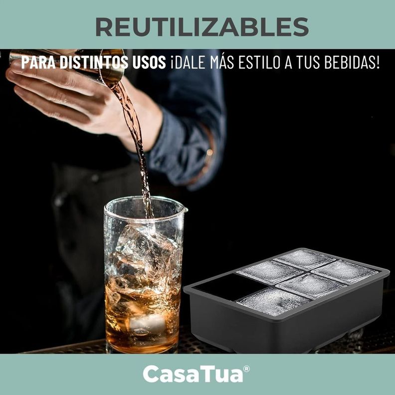 Cubetas Hielo Cubetera Molde Silicona Calavera CasaTua Set 3-4