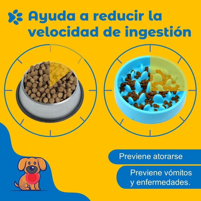 Plato para Perro Anti Ansiedad Petpal + Plato Acero y Mat-3