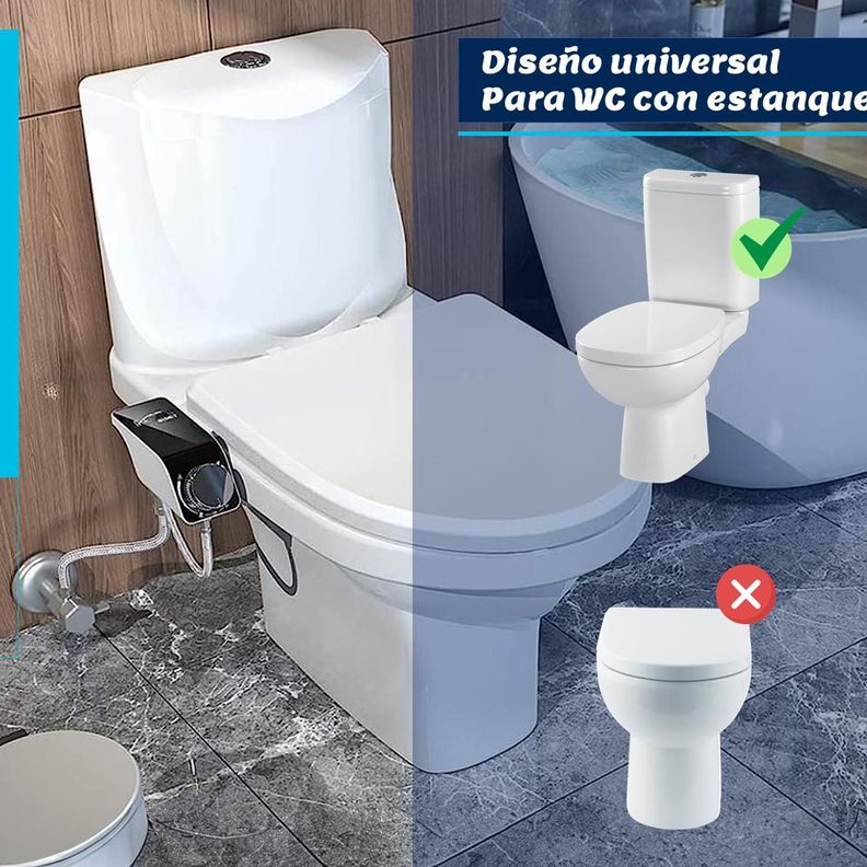 Bidet WC Inodoro Ajustable Universal Fácil Instalar CoreAqua-5