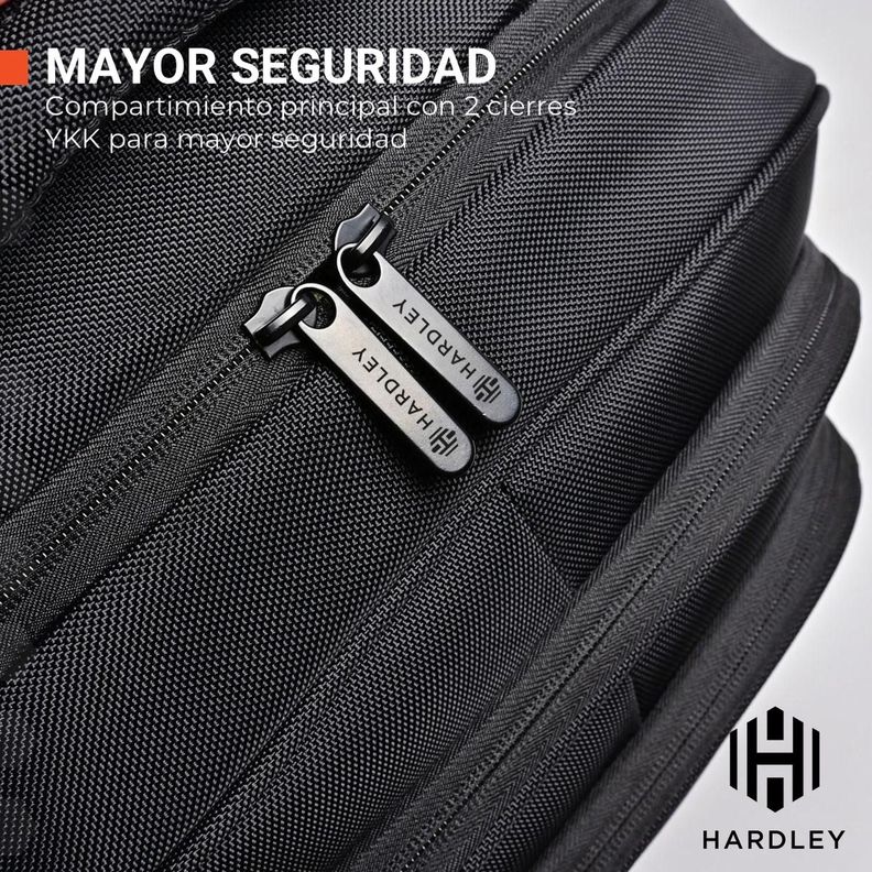 Mochila Notebook Impermeable Antirrobo Balistica Hardley Usb-5