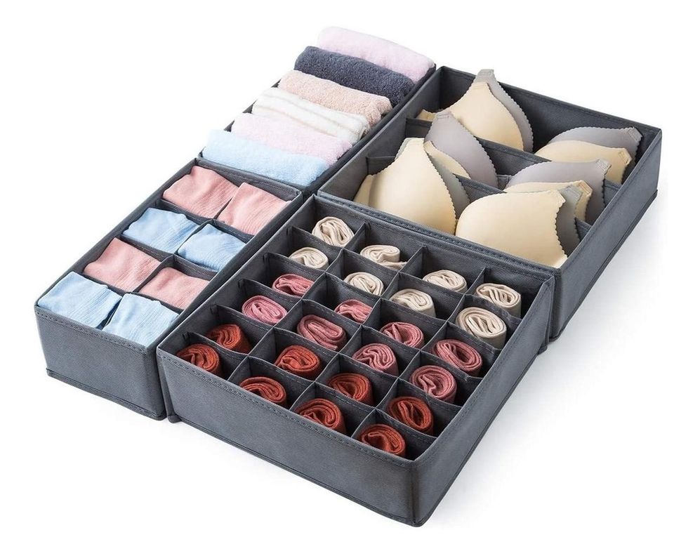 Organizador Ropa Interior Divisor Cajones CasaTua Set de 4-0