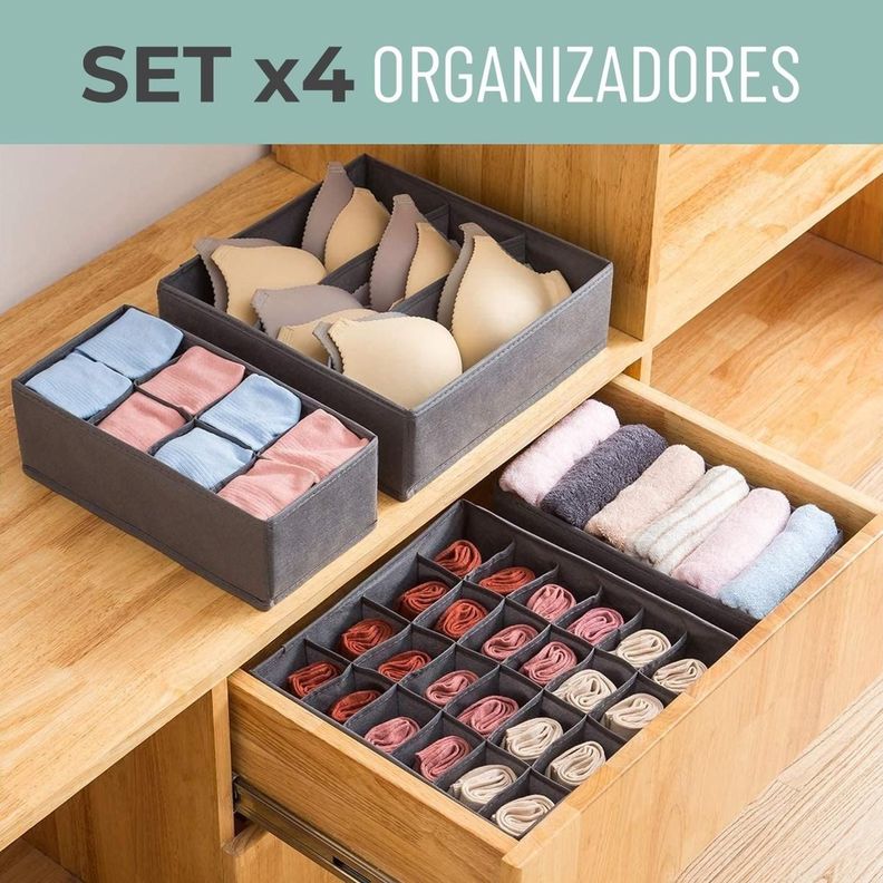 Organizador Ropa Interior Divisor Cajones CasaTua Set de 4-1