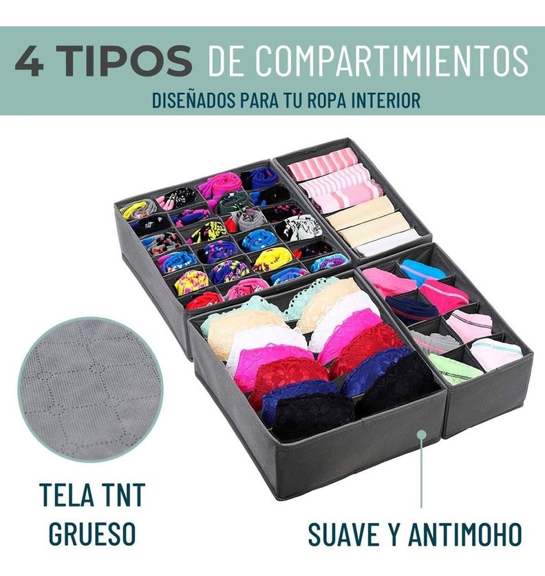 Organizador Ropa Interior Divisor Cajones CasaTua Set de 4-2