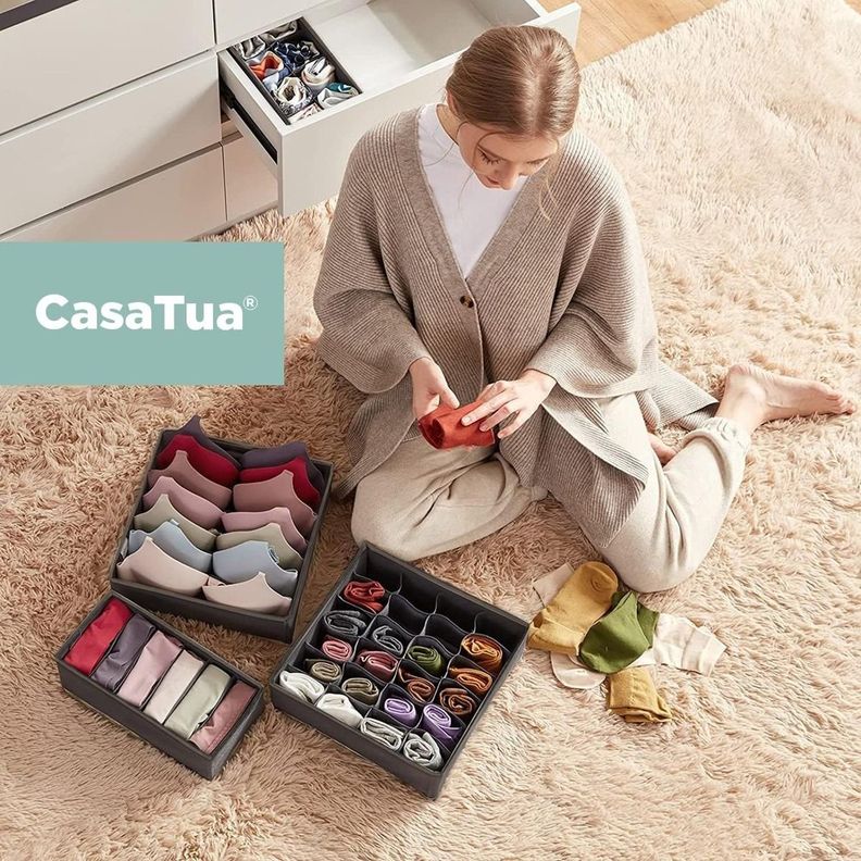 Organizador Ropa Interior Divisor Cajones CasaTua Set de 4-6