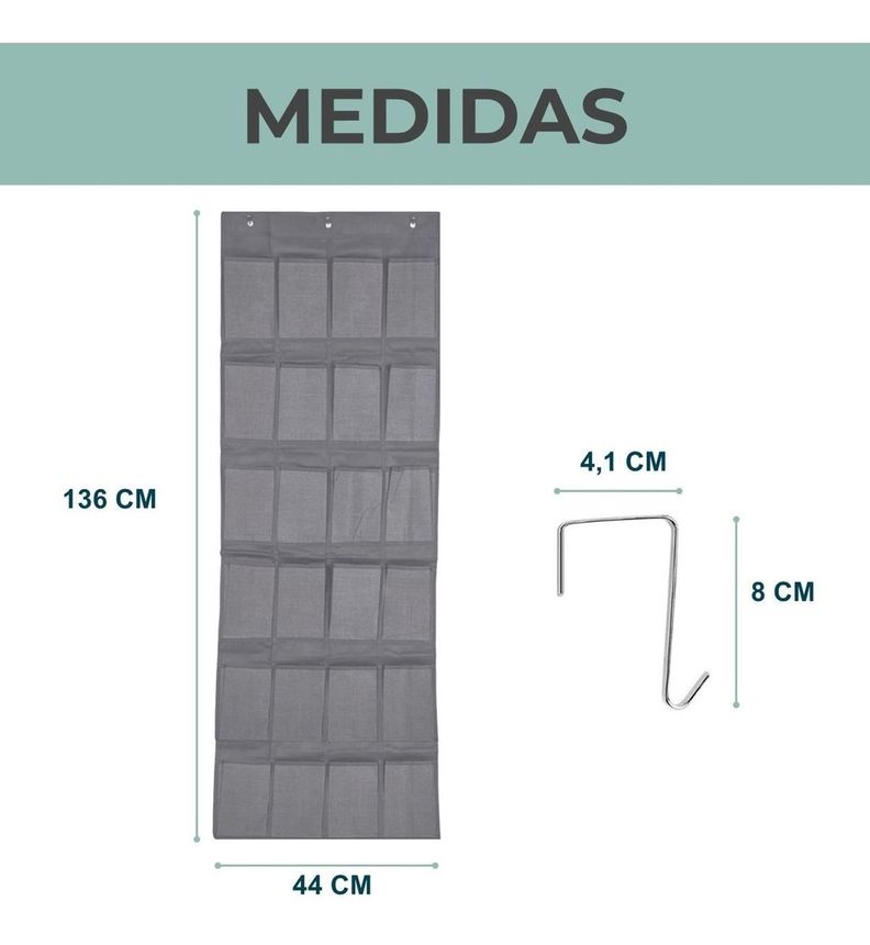 Organizador Zapatos Zapatero Colgante Puerta Closet 24 Pares-3