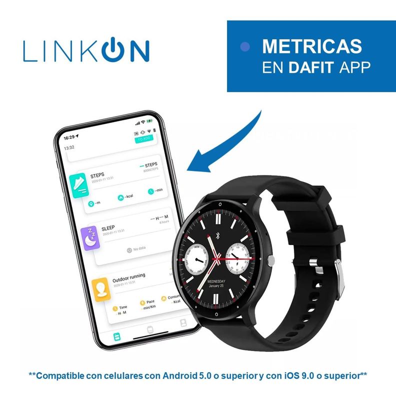 Reloj Inteligente Smartwatch Deportivo Llamadas BT Linkon-8