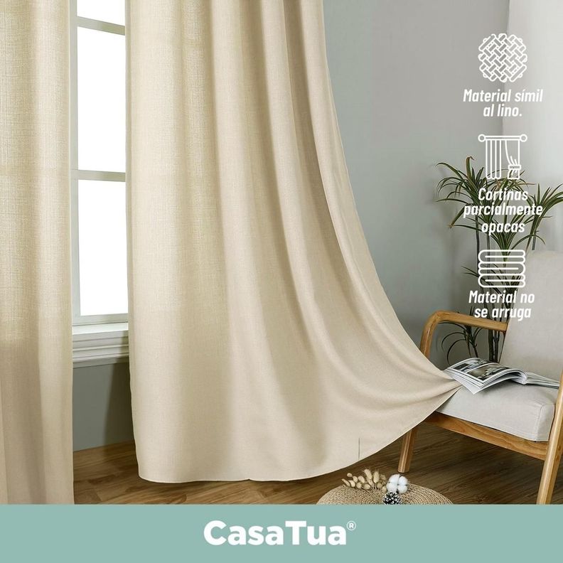 Cortina Blackout x2 Casatua 135x220 Termica Doble Cara-2