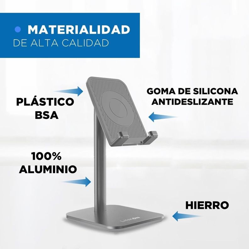 Soporte Base Porta Celular Tablet Escritorio Mesa Ajustable-2