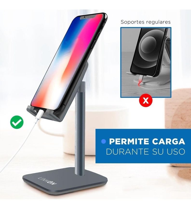 Soporte Base Porta Celular Tablet Escritorio Mesa Ajustable-3