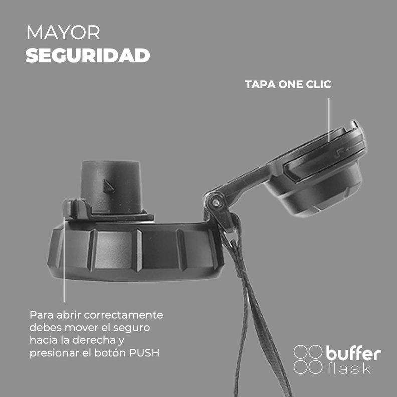 Tapa Para Botella Termica de Agua One Click Buffer Flask-4