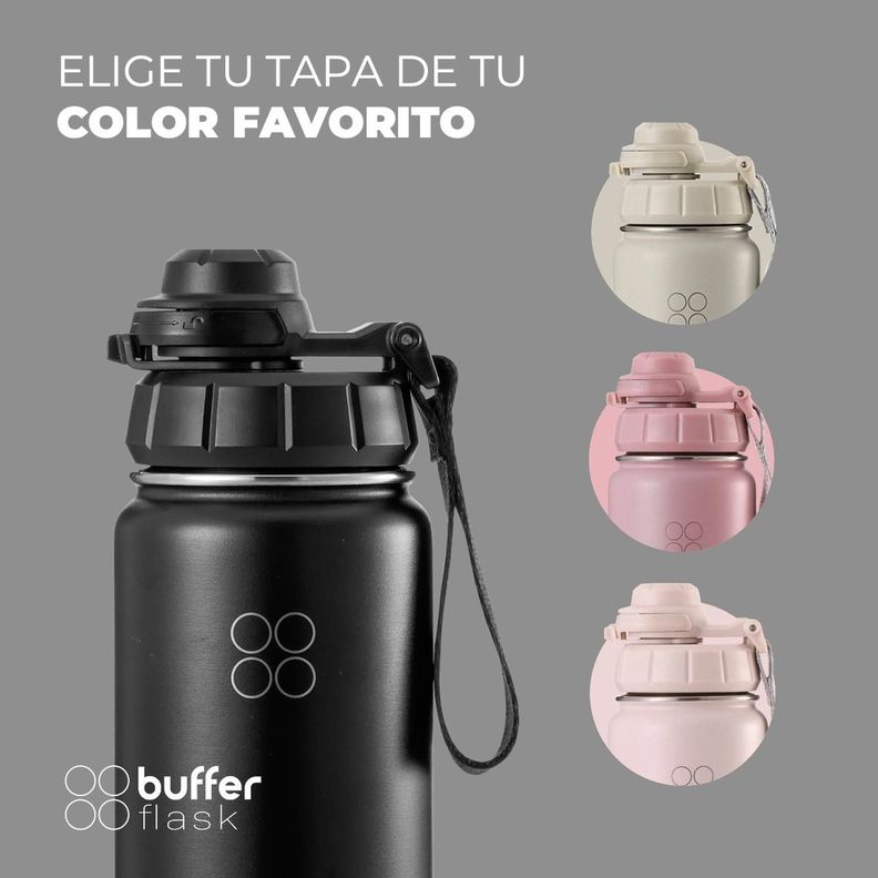 Tapa Para Botella Termica de Agua One Click Buffer Flask-7