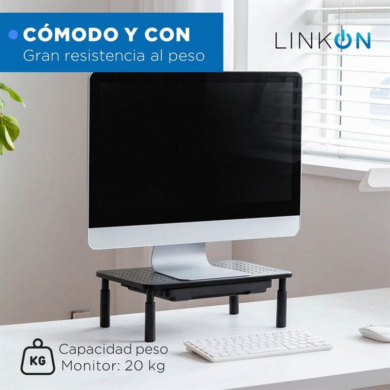 Base Soporte Monitor Organizador Escritorio Linkon Ajustable-1