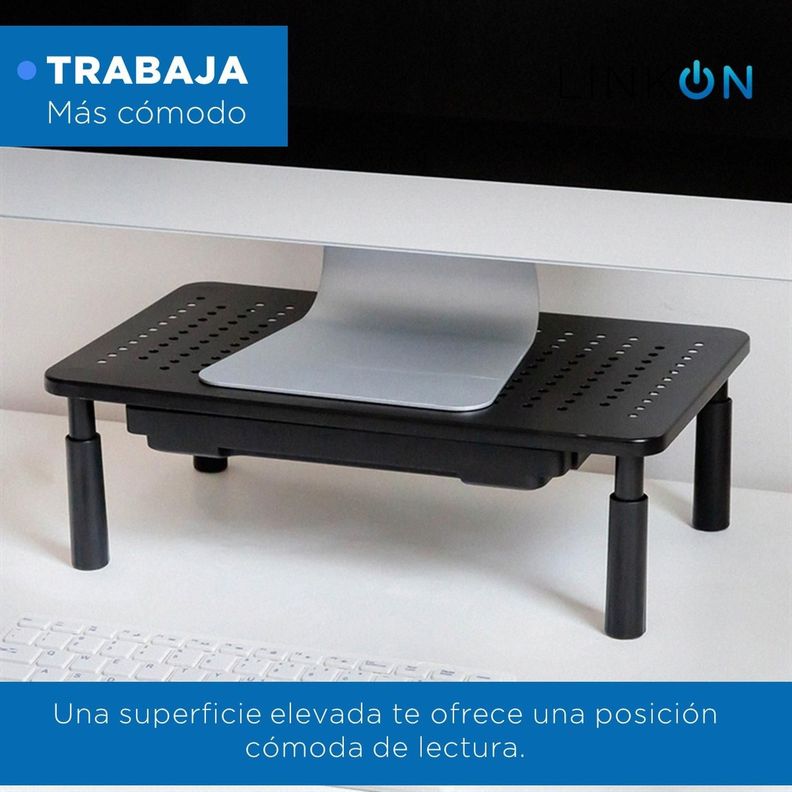Base Soporte Monitor Organizador Escritorio Linkon Ajustable-2