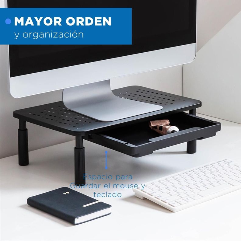 Base Soporte Monitor Organizador Escritorio Linkon Ajustable-3
