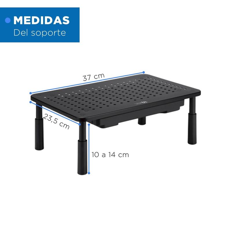 Base Soporte Monitor Organizador Escritorio Linkon Ajustable-6