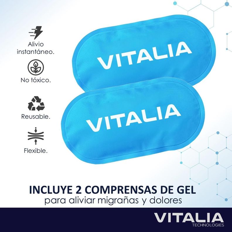 Compresa Gel Frio Calor Pack x2 con 1 Funda y Velcro Vitalia-2