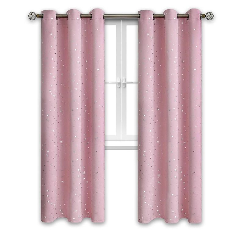Cortina Niña Niño Semi Blackout Casatua Un Paño 140x220cm rosa claro-0