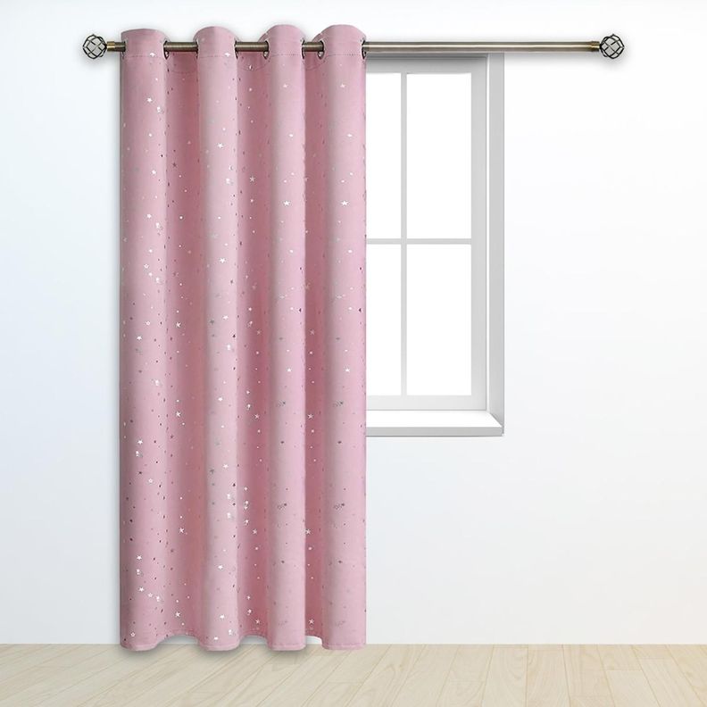 Cortina Niña Niño Semi Blackout Casatua Un Paño 140x220cm rosa claro-1
