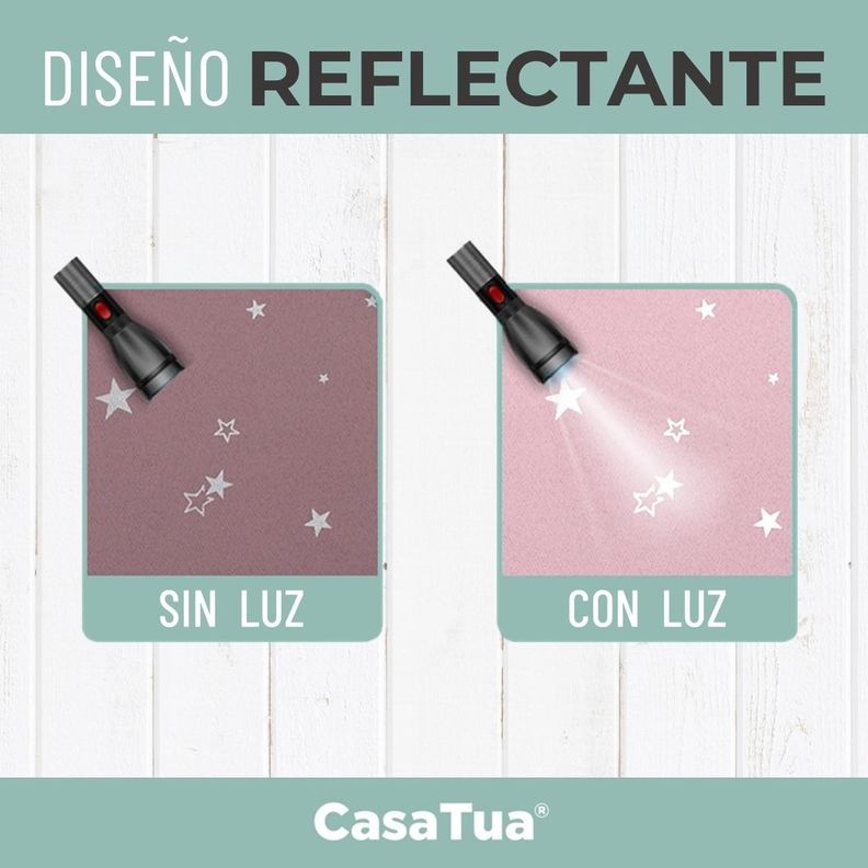 Cortina Niña Niño Semi Blackout Casatua Un Paño 140x220cm rosa claro-4