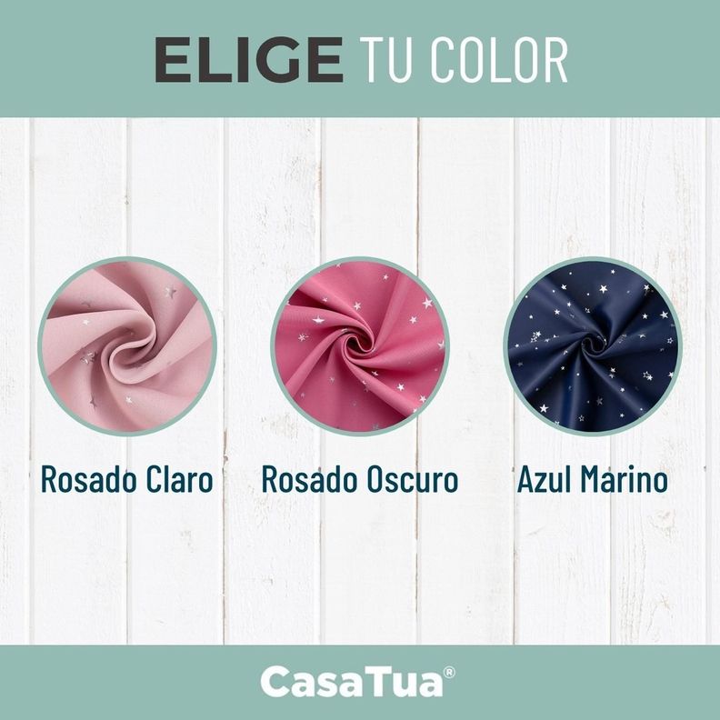 Cortina Niña Niño Semi Blackout Casatua Un Paño 140x220cm rosa claro-8
