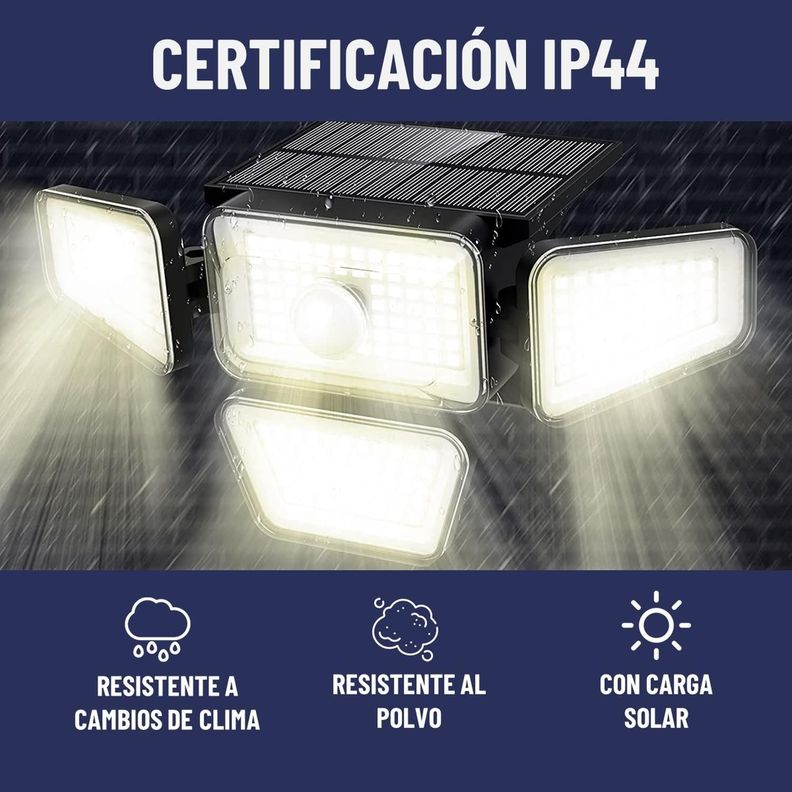 Foco Led Solar Exterior Maxwell Sensor Control Luz Cálida-3