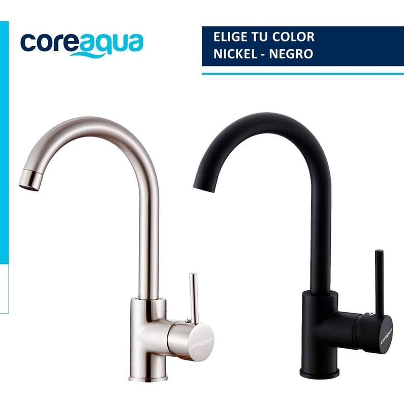 Llave Monomando Lavaplatos Griferia Cocina Premium Coreaqua-6