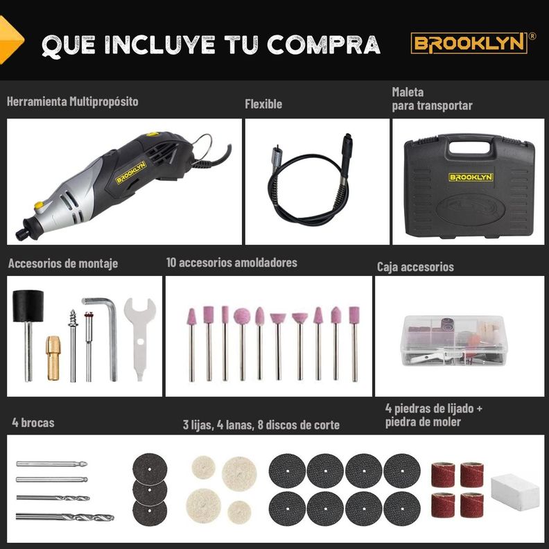 Herramienta Rotativa 170W tipo Dremel Set con 40 accesorios-4